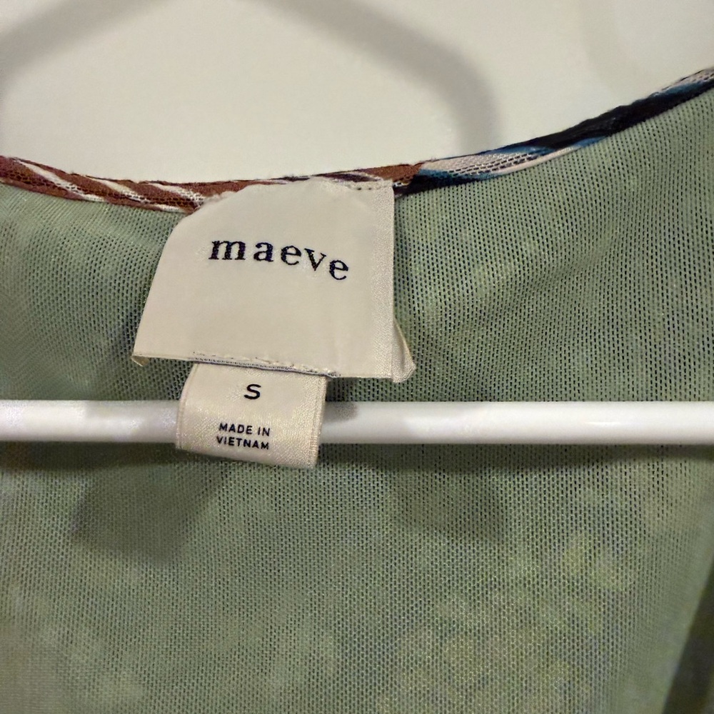 Maeve Soft Sage Green Top with Crew Neck